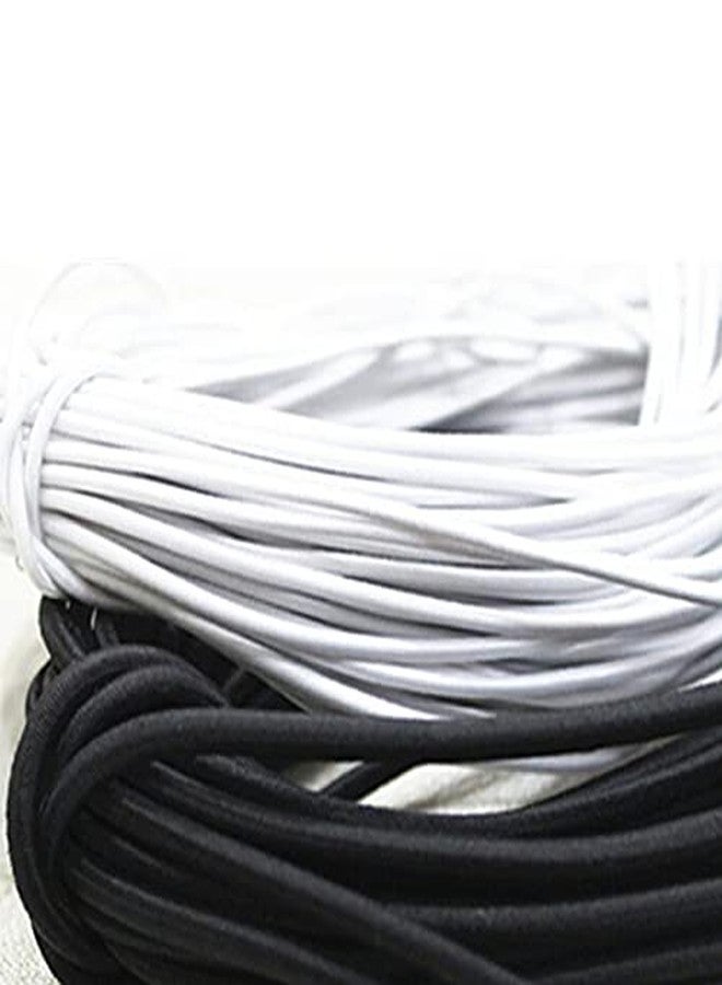 AN Sunshine Combo of Black & White Strong Elastic Bungee Rope Shock Cord Tie Down DIY Jewelry Making 4mm x 5 Meters Each - Image 2